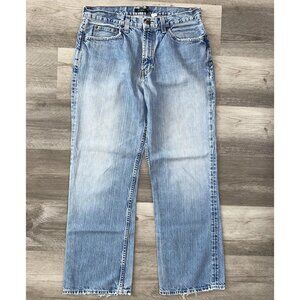 J Crew 100% Cotton Straight Leg Jeans Blue Zip Fly Canada Denim VTG 33 x 30